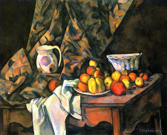 Paul Cezanne Oil Painting - Still Life with Apples and Peaches