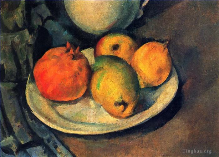 Paul Cezanne Oil Painting - Still Life with Pomegranate and Pears