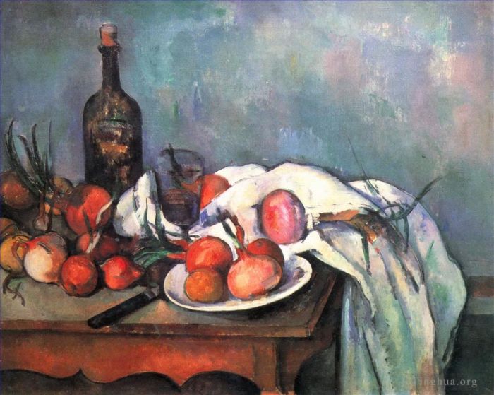 Paul Cezanne Oil Painting - Still Life with Red Onions