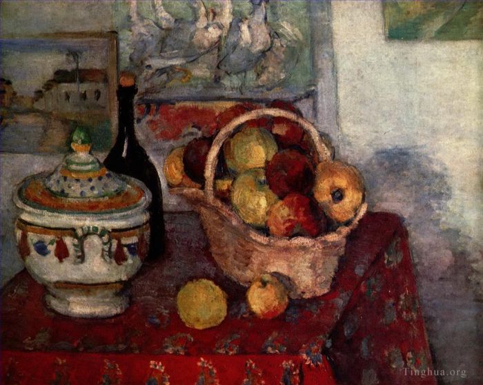 Paul Cezanne Oil Painting - Still Life with Soup Tureen 1884