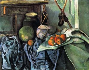 Artist Paul Cezanne's Work - Still Life with a Ginger Jar and Eggplants