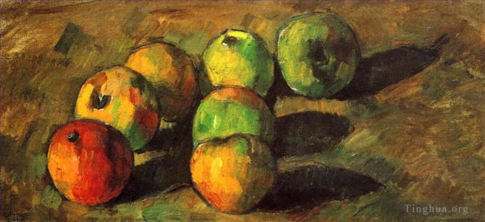 Paul Cezanne Oil Painting - Still life with seven apples