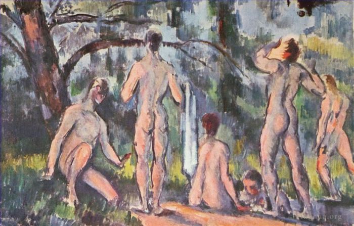 Paul Cezanne Oil Painting - Study of Bathers