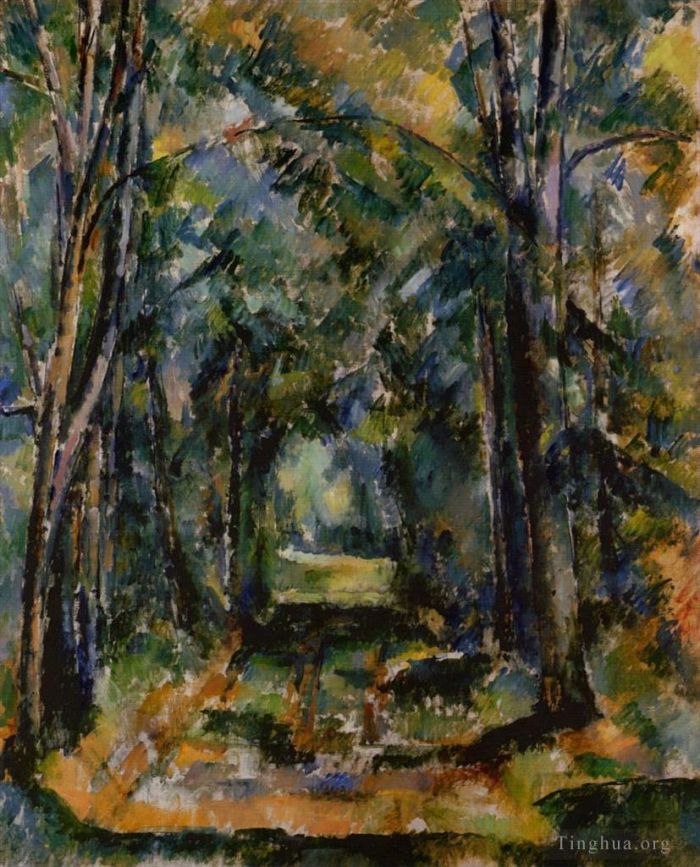 Paul Cezanne Oil Painting - The Alley at Chantilly 1888