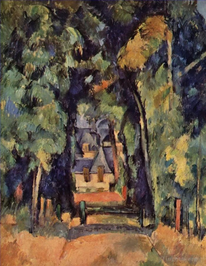 Paul Cezanne Oil Painting - The Alley at Chantilly 2