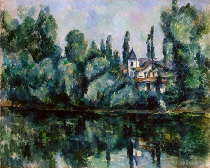 Paul Cezanne Oil Painting - The Banks of the Marne