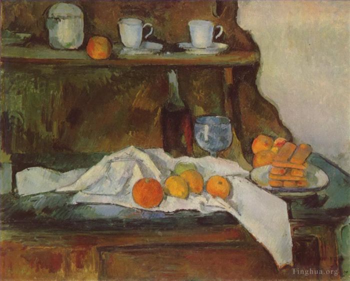 Paul Cezanne Oil Painting - The Buffet