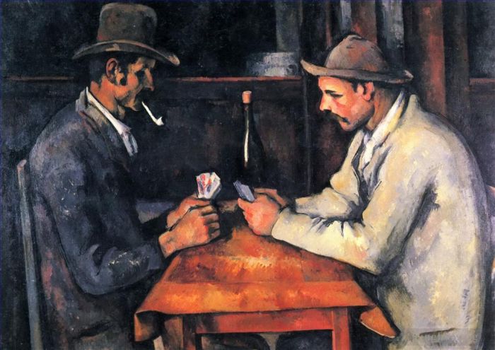 Paul Cezanne Oil Painting - The Card Players 2