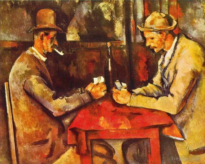 Paul Cezanne Oil Painting - The Card Players