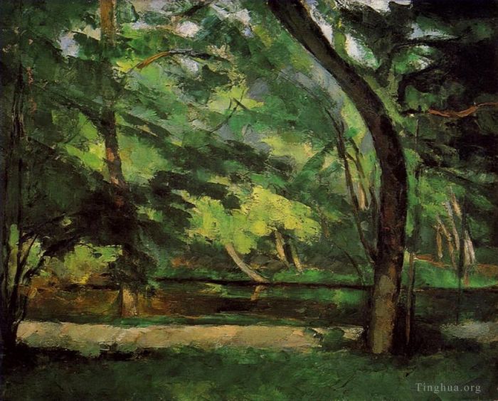 Paul Cezanne Oil Painting - The Etang des Soeurs at Osny