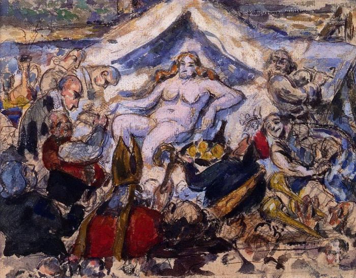 Paul Cezanne Oil Painting - The Eternal Woman 2