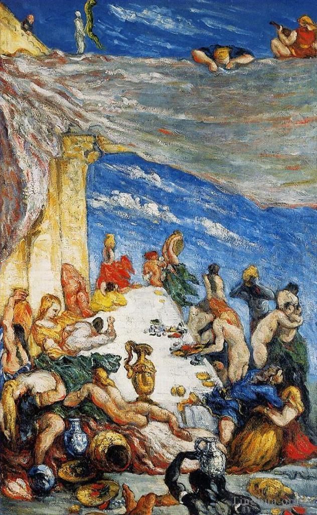 Paul Cezanne Oil Painting - The Feast The Banquet of Nebuchadnezzar