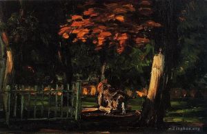 Artist Paul Cezanne's Work - The Lion and the Basin at Jas de Bouffan