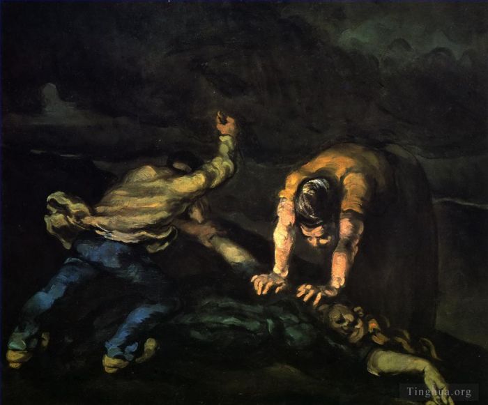 Paul Cezanne Oil Painting - The Murder