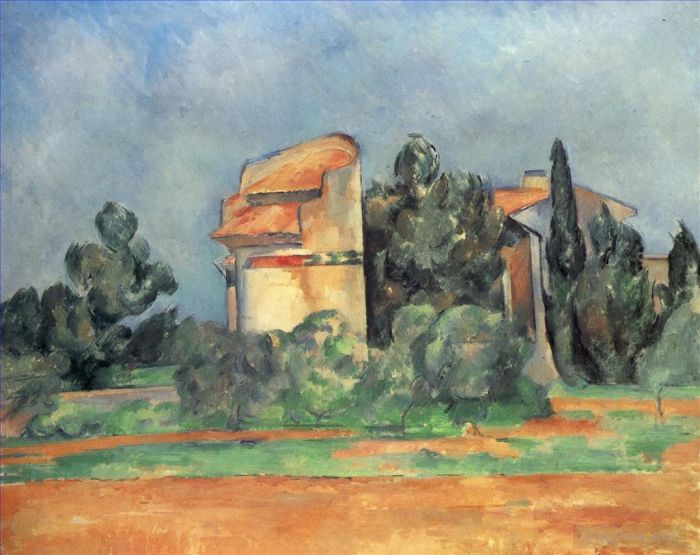 Paul Cezanne Oil Painting - The Pigeon Tower At Bellevue