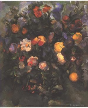 Artist Paul Cezanne's Work - Vase of Flowers