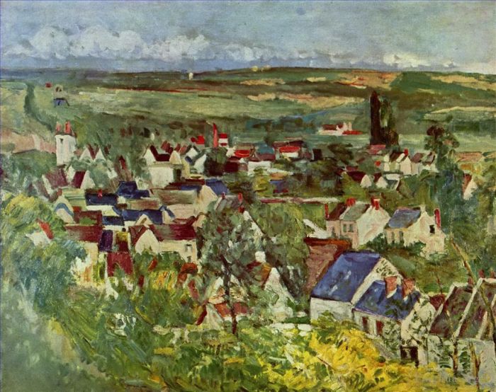 Paul Cezanne Oil Painting - View of Auvers
