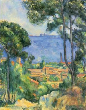 Artist Paul Cezanne's Work - View of L Estaque and Chateaux d If