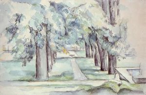 Artist Paul Cezanne's Work - Pool and Lane of Chestnut Trees at Jas de Bouffan