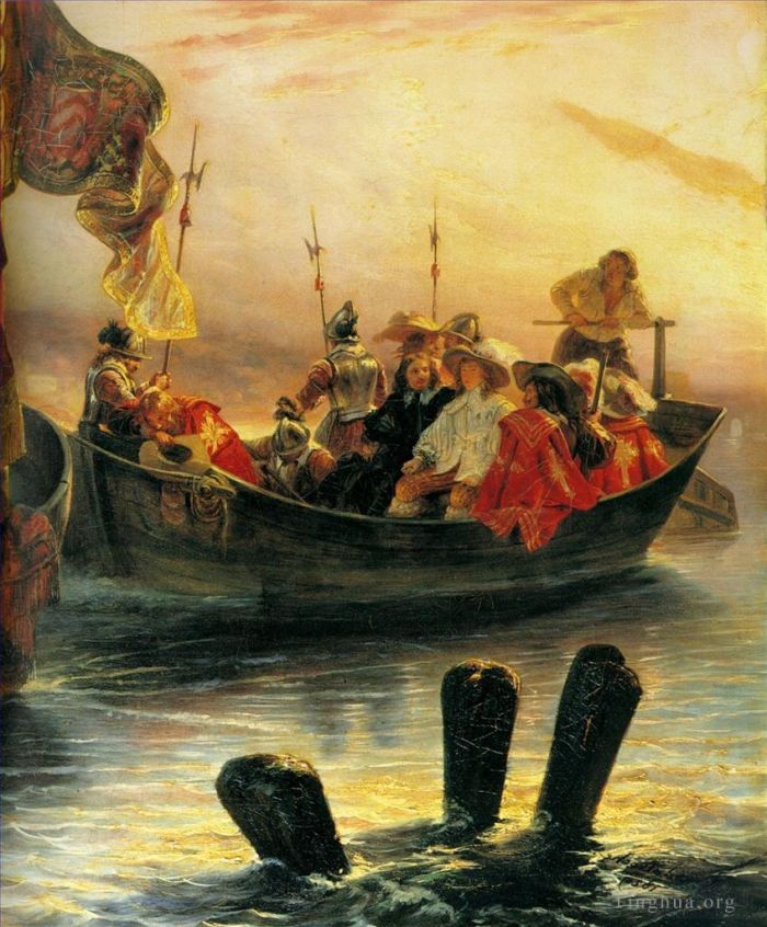Paul Delaroche Oil Painting - Cardinal Richelieu 182left