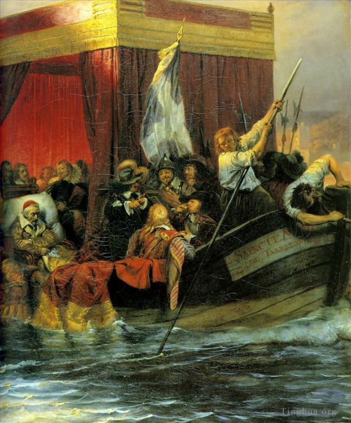 Paul Delaroche Oil Painting - Cardinal Richelieu 182right