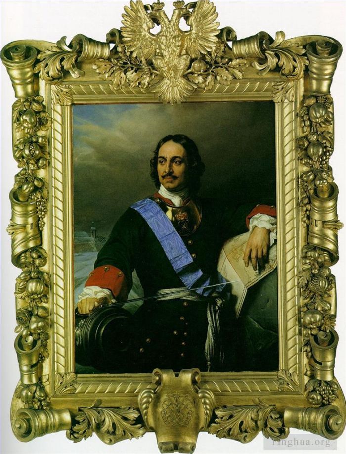 Paul Delaroche Oil Painting - Peter the Great of Russia 183Hippolyte Delaroche