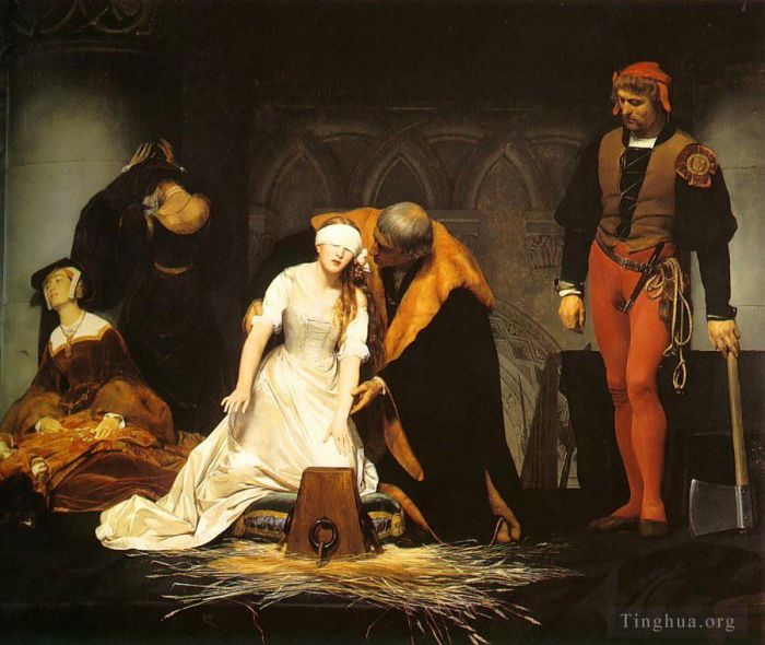 Paul Delaroche Oil Painting - The Execution of Lady Jane Grey 1834