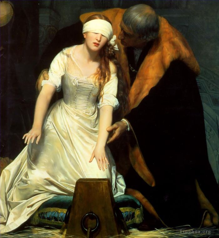 Paul Delaroche Oil Painting - The Execution of Lady Jane Grey 1834centre
