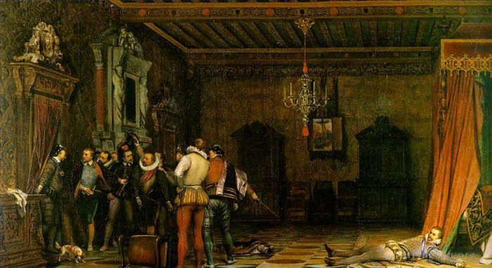 Paul Delaroche Oil Painting - Assassination 1834