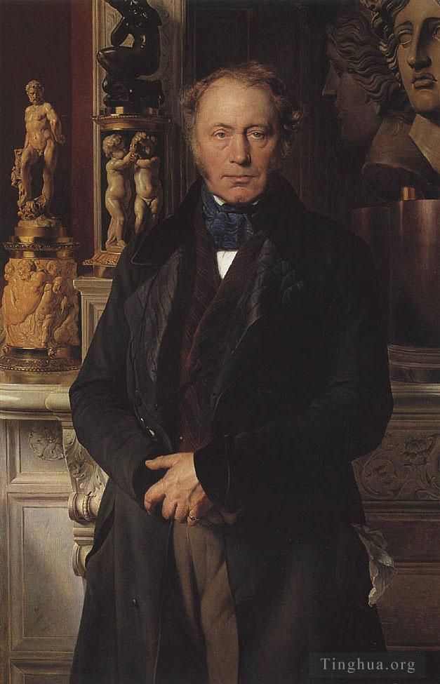 Paul Delaroche Oil Painting - Comte portrait