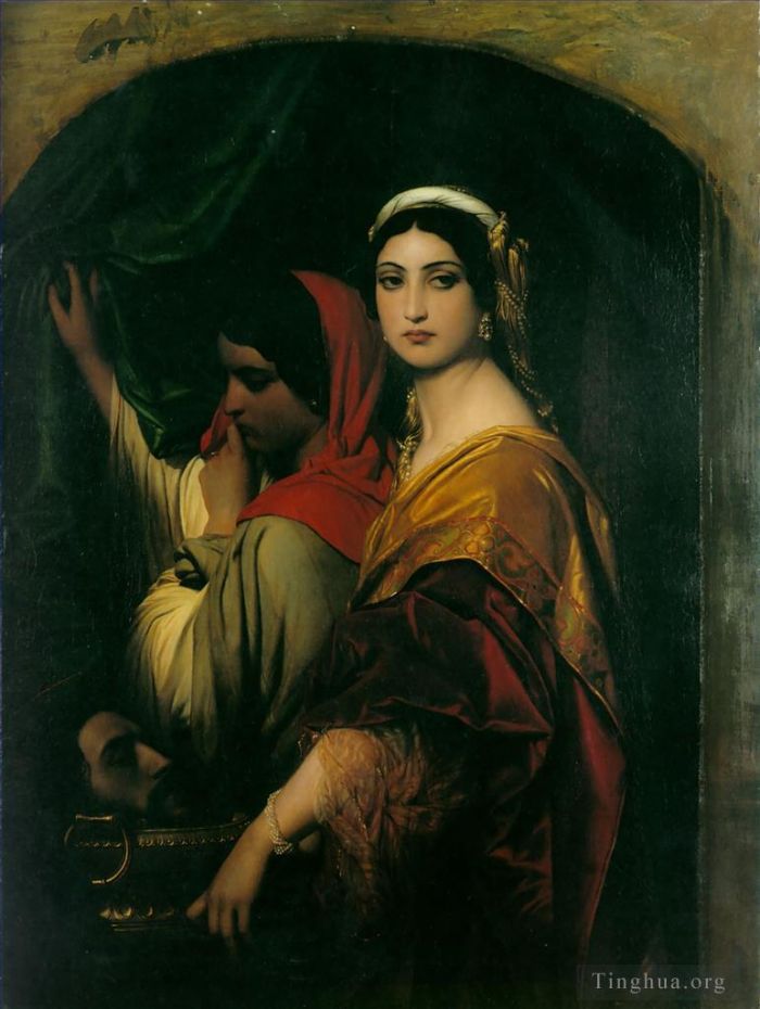 Paul Delaroche Oil Painting - Herodias 1843