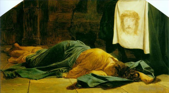 Paul Delaroche Oil Painting - Saint veronica 1865
