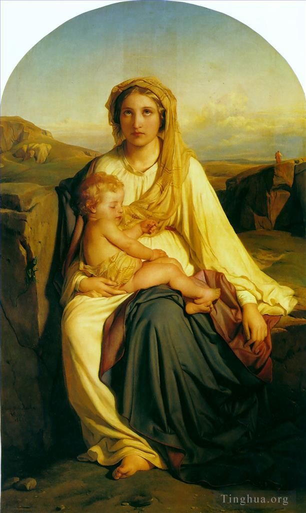Paul Delaroche Oil Painting - Virgin and child 1844