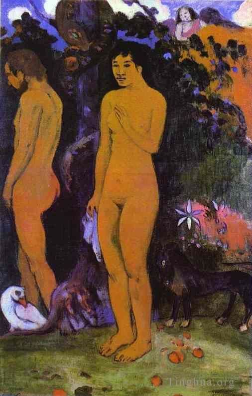 Paul Gauguin Oil Painting - Adam and Eve