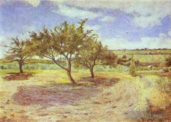 Paul Gauguin Oil Painting - Apple Trees in Blossom