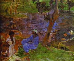 Artist Paul Gauguin's Work - At the Pond