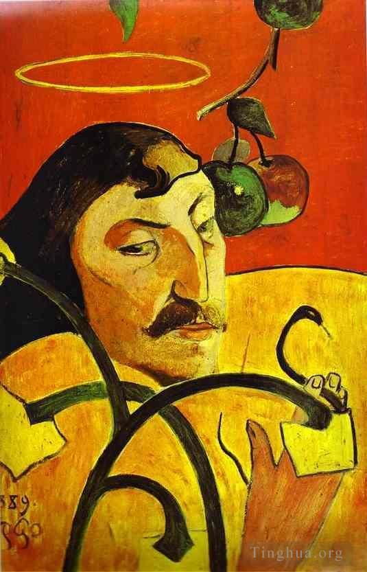 Paul Gauguin Oil Painting - Caricature Self Portrait