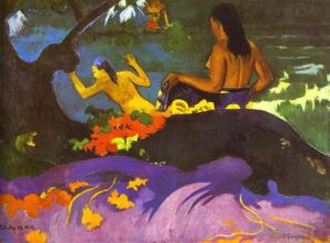 Artist Paul Gauguin's Work - Fatata te miti Near the Sea