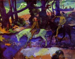 Artist Paul Gauguin's Work - Ford Running Away
