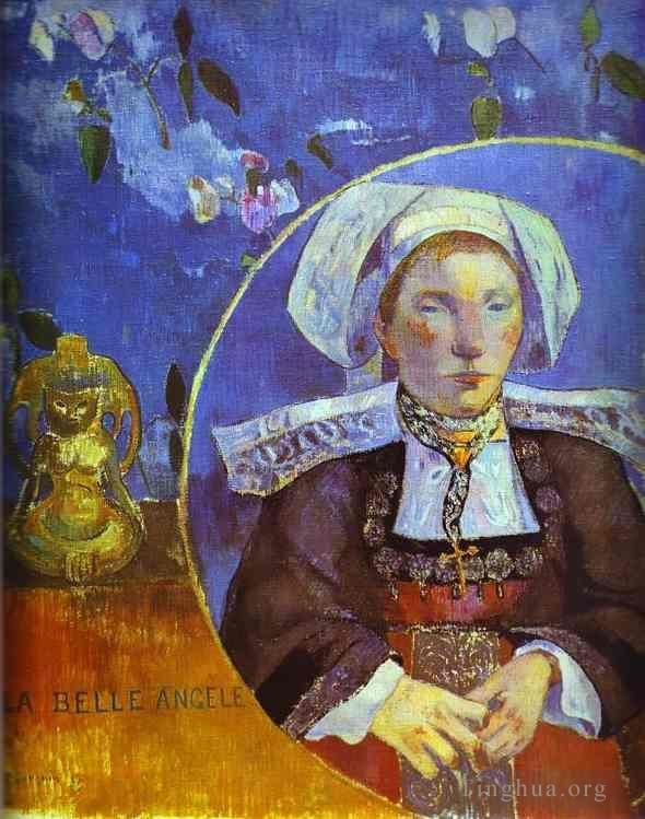 Paul Gauguin Oil Painting - La Belle Angele Portrait of Madame Satre
