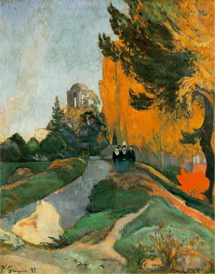 Paul Gauguin Oil Painting - Les Alyscamps Arles