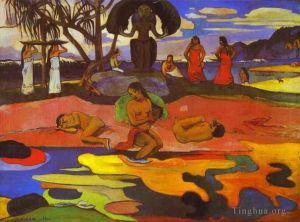 Artist Paul Gauguin's Work - Day of the God (Mahana No Atua)