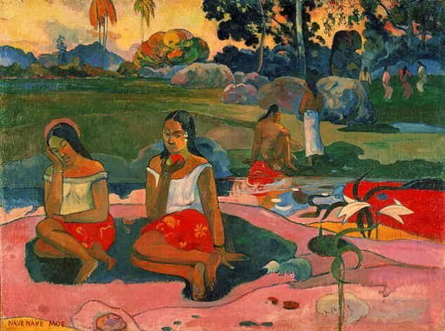 Paul Gauguin Oil Painting - Nave Nave Moe Miraculous Source