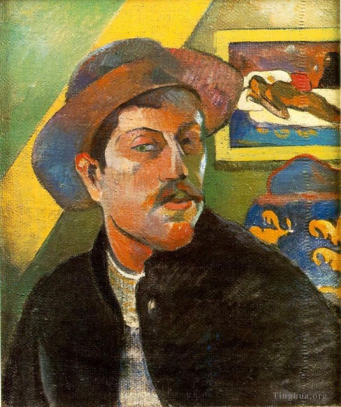 Paul Gauguin Oil Painting - Portrait de l artiste Self portraitc