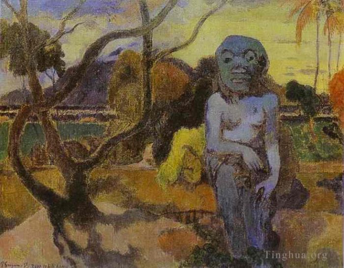 Paul Gauguin Oil Painting - Rave te hiti aamy The Idol