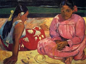 Artist Paul Gauguin's Work - Tahitian Women On the Beach