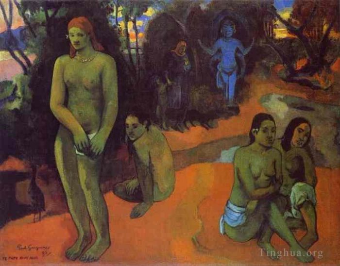 Paul Gauguin Oil Painting - Te Pape Nave Nave Delectable Waters