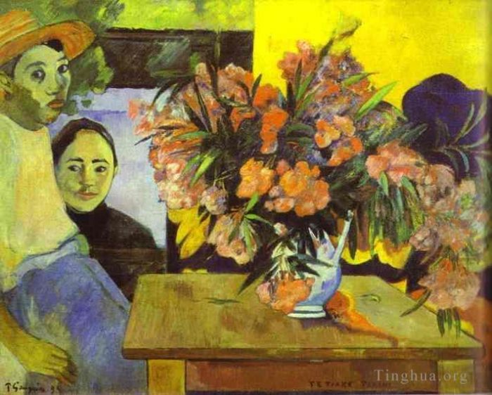 Paul Gauguin Oil Painting - Te Tiare Farani Bouquet of Flowers
