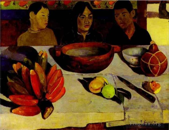 Paul Gauguin Oil Painting - The Meal The Bananas