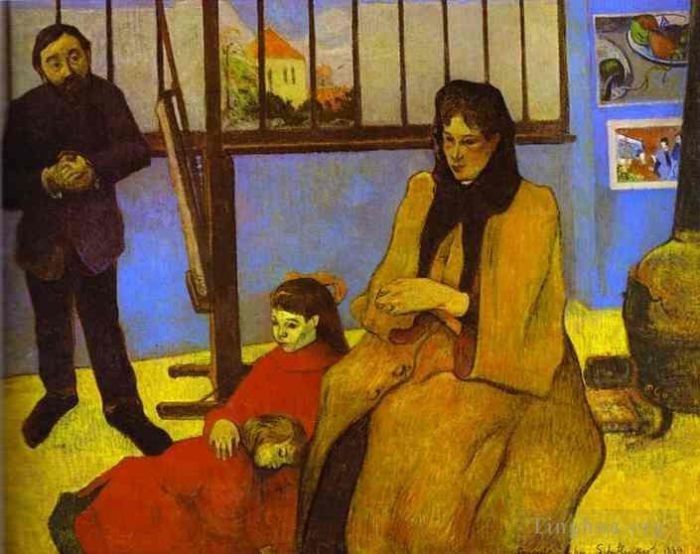 Paul Gauguin Oil Painting - The Schuffenecker Family